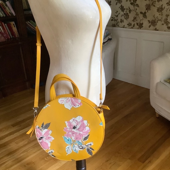 Anthropologie Round Floral Purse Crossbody Bag - Picture 1 of 7